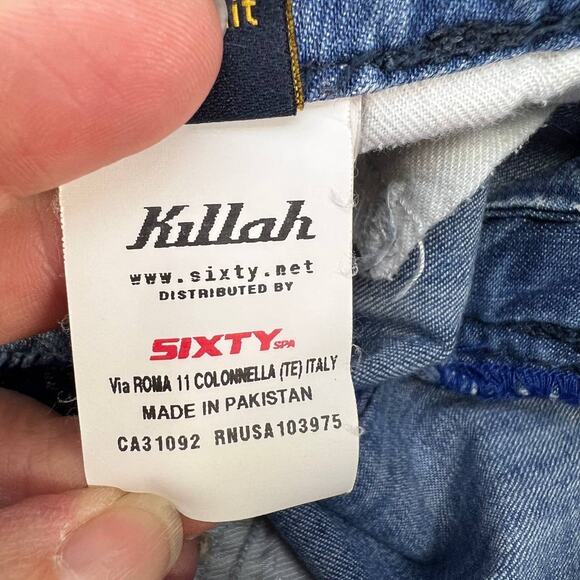 Killah Marylin Women's Straight Leg Jeans Size 27 (4) Light Wash - Picture 16 of 16